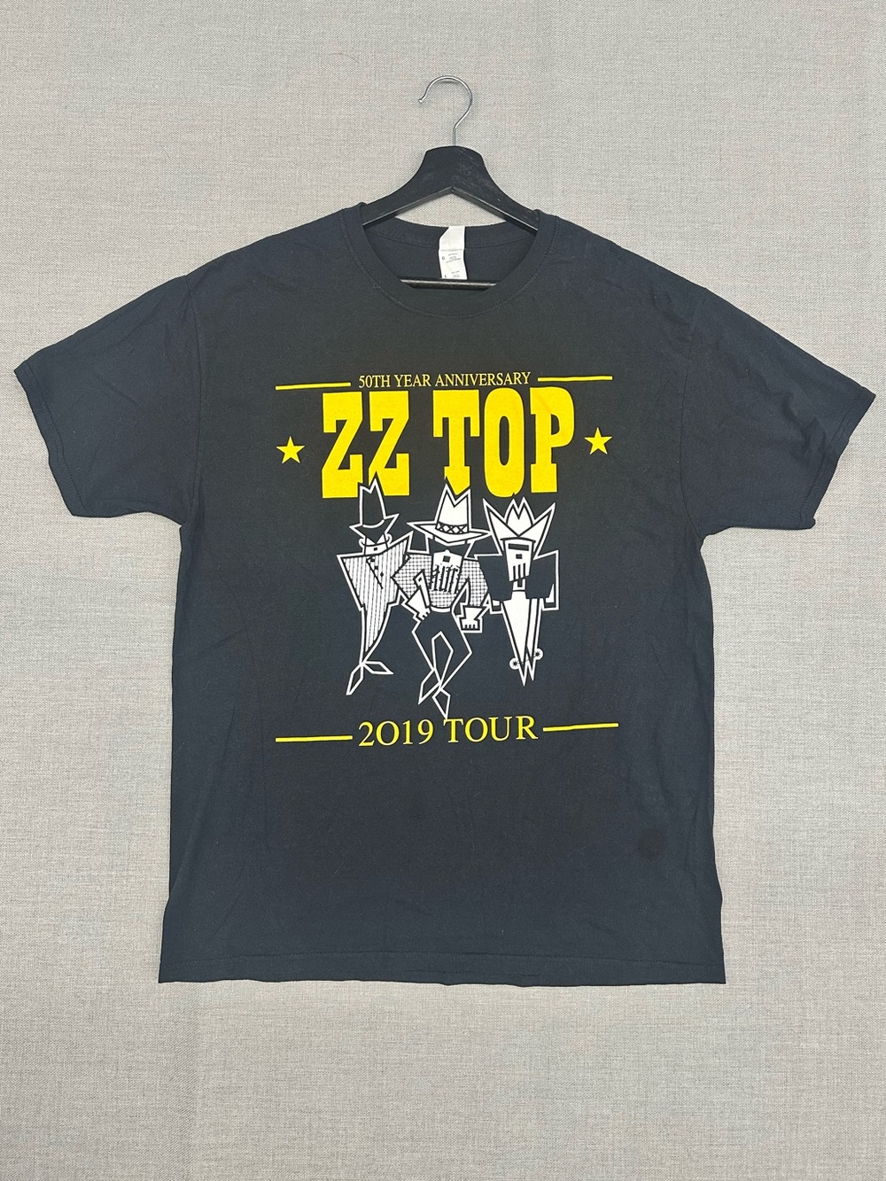 ZZ Top 50th Anniversary 2019 Tour T-Shirt Black Size L Band Tee